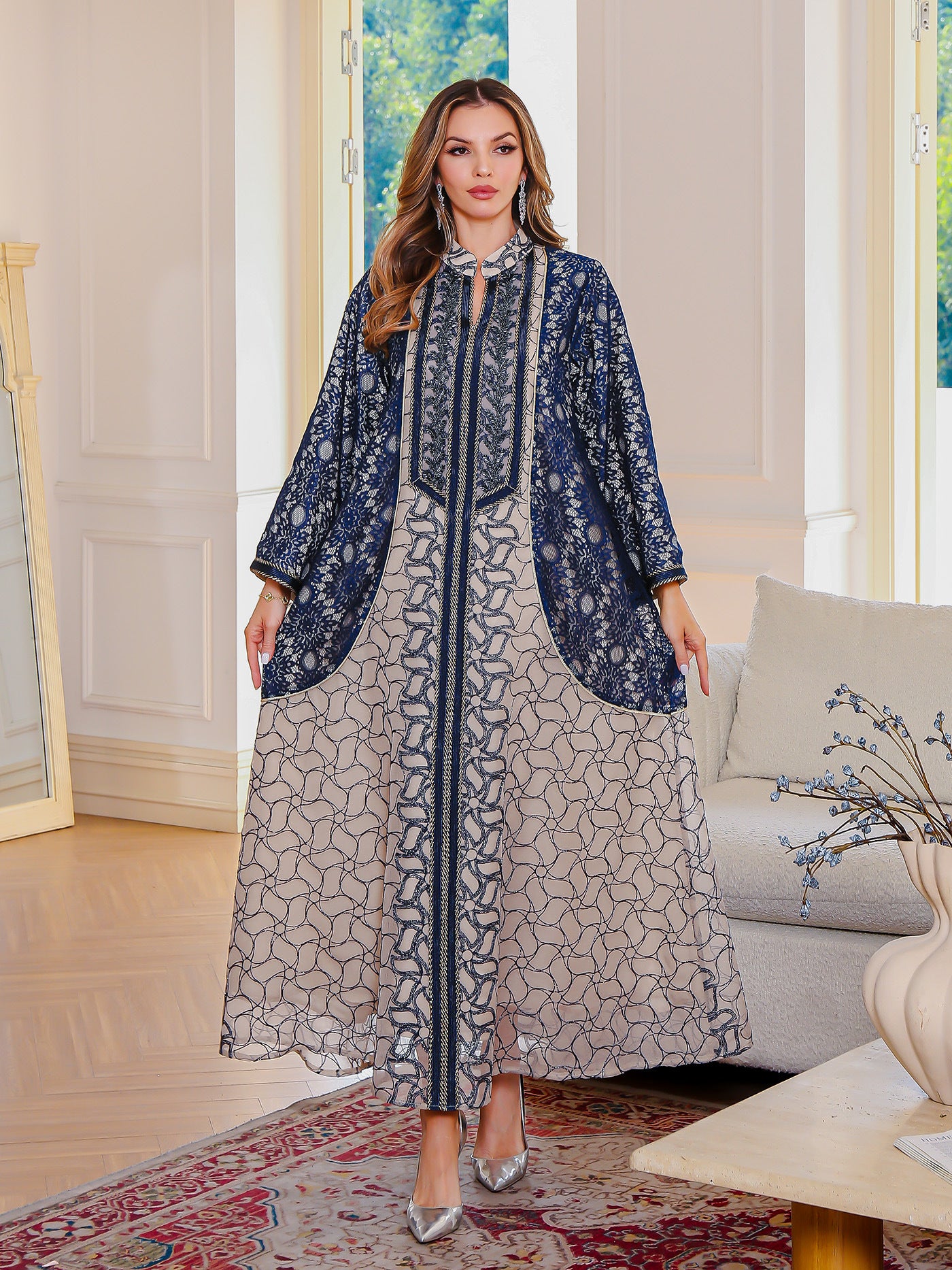 Embroidered robe Middle Eastern clothing Muslim women's clothing - Classyfashion24.com