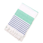 Turkish Striped Fringe Beach Towel – Quick Dry - Classyfashion24.com