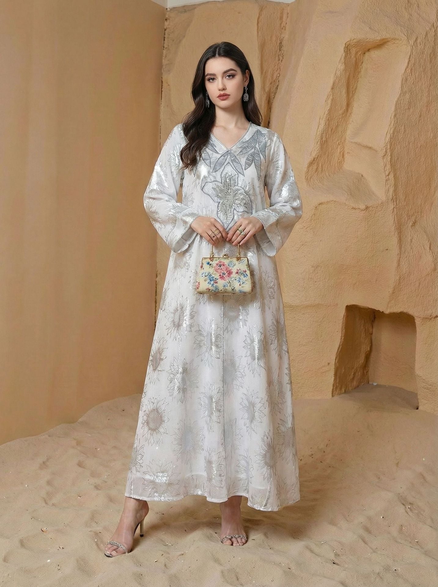 New Middle Eastern Dress Women Long Robe Dubai Abaya Muslim Dress Abaya Arabic Long Robe - Classyfashion24.com