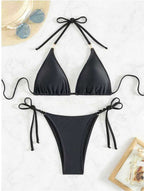 Sexy Thin Bikini Set Women's Three-Piece Strappy Separated Swimsui Swimwear - Classyfashion24.com