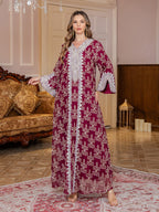 New Fashion Muslim Women's Long Robe Middle Eastern Clothing Jalabiya Elegant Embroidery Dubai Long Dress - Classyfashion24.com