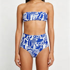 Separate Bikini Set Sexy Printed Multi-color Strapless Swimwear - Classyfashion24.com