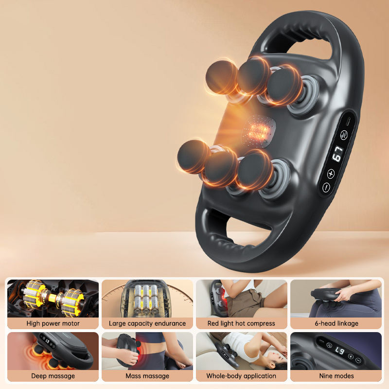 Heated Massage Gun with 6 Heads
