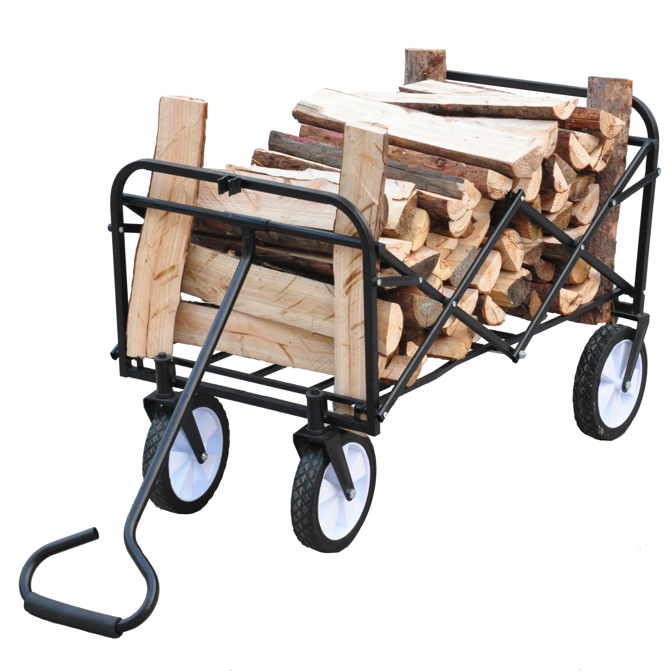 Heavy Duty Folding Utility Wagon – Collapsible All-Terrain Garden & Beach Cart