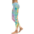 New Summer Vivid Mermaid  Women Leggings Gradient Fish Scales Scales Digital Print Leggins Sporting Workout Pants