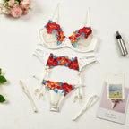 Embroidered Lingerie Garter Set for Women - Classyfashion24.com