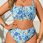 Swimwear Women's Two-Piece Printed Bikini Swim Suit Plus Size - Classyfashion24.com