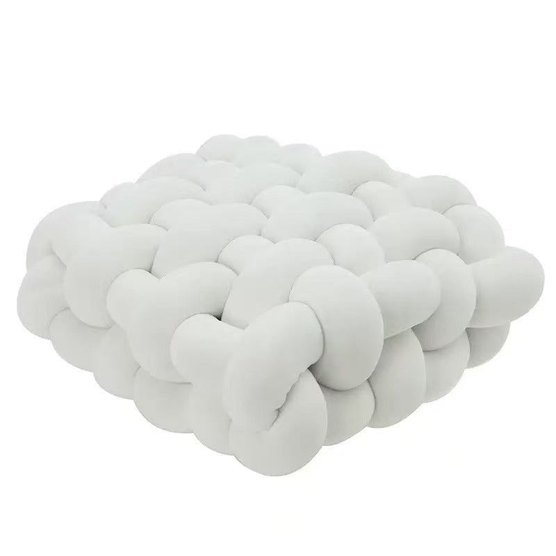 Seat cushion square woven pillow household plush cushion sofa bay window decorative pad