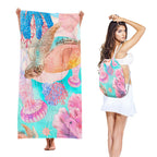 Two-in-One Beach Towel Backpack with Storage - Classyfashion24.com
