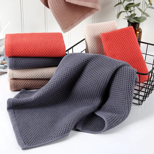Cotton Hand Towels for Adults Plaid Hand Towel Face Care Magic Bathroom Sport Waffle Towely