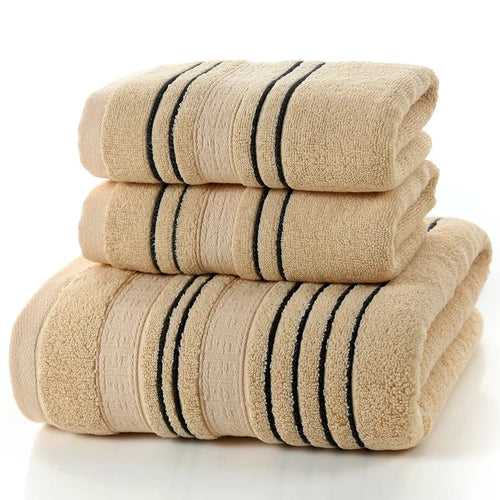 3-Piece Grey Cotton Towel Set – 100% Cotton