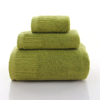 Premium 100% Cotton Thickened Bath Towel Set – 3-Piece Luxury Collection