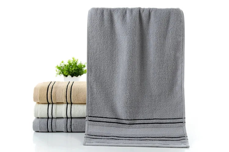 3-Piece Grey Cotton Towel Set – 100% Cotton