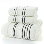 3-Piece Grey Cotton Towel Set – 100% Cotton