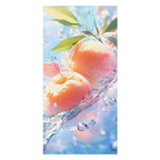 Plus Size Microfiber Beach Towel featuring a vibrant design of peaches in water, oversized 63"x32", sand-free travel towel.