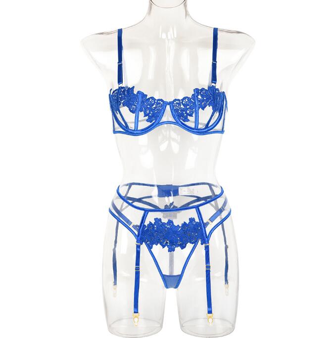 Sexy Three Pieces Set Hollow Gather Lingerie